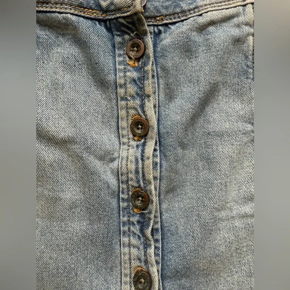 Anthropologie Pilcro And The Letterpress Ruthie Denim Button Front Skirt - Picture 3 of 12